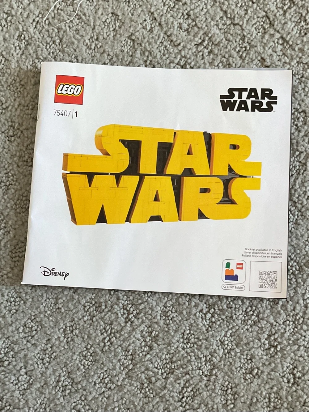 Lego Star Wars Yellow Logo Display
